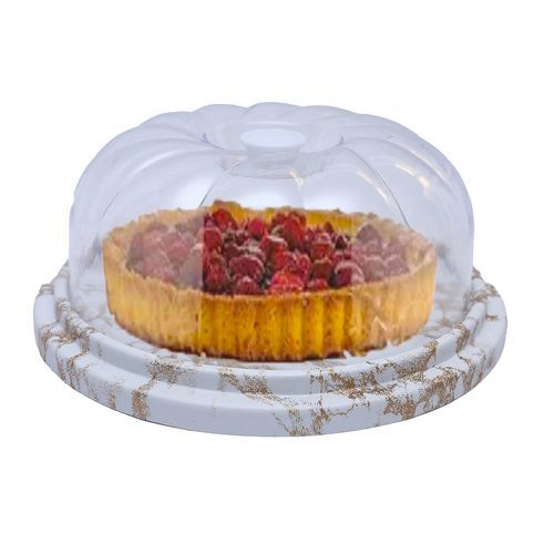 Generic Présentoir à gâteaux et tartes - Cloche de Service -Plateau gâteaux  avec dôme à prix pas cher