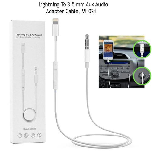 Câble auxiliaire pour Iphone, Lightning To 3.5mm Aux Cable 2 en 1