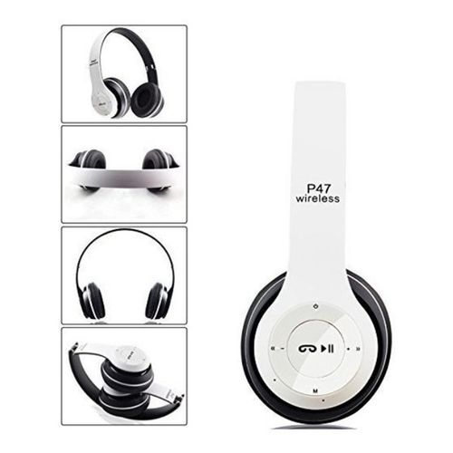 Slide  #1 P47 Mp3 Bluetooth P47 Casque MP3 - Bluetooth - Blanc