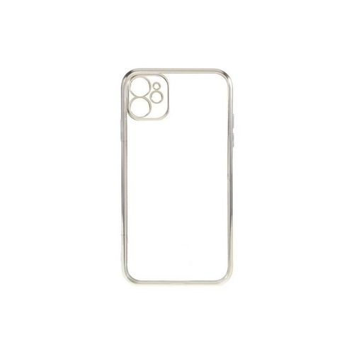 Sans Marque Coque silicone transparente + protection lentille iPhone 13 Pro  - Gold à prix pas cher