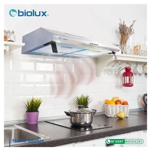 Biolux Hotte Aspirante - Casquette - Inox - 60 cm -1 Ans de