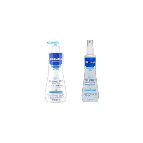 MUSTELLA Eau Rafraichissante Et Coiffante 200ml + 2 en 1 Gel Nettoyant