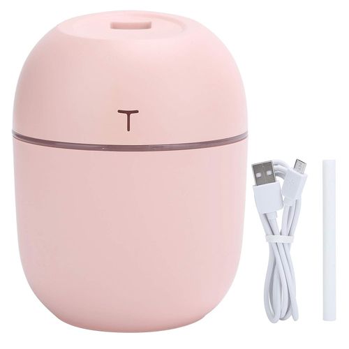 Mini diffuseur d'huiles essentielles portable USB ultrasonique (rose)