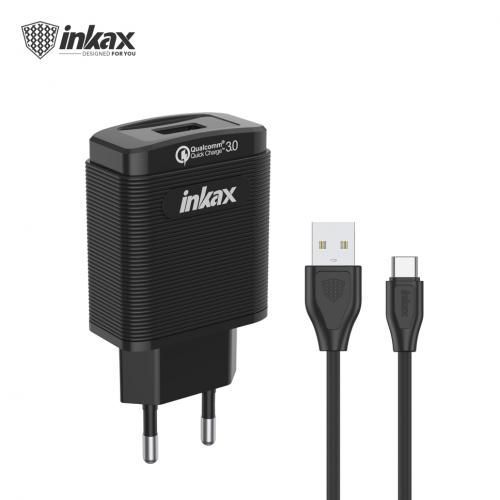 Inkax Chargeur secteur USB 3.1A - Quick Charge QC 3.0 - Avec Câble