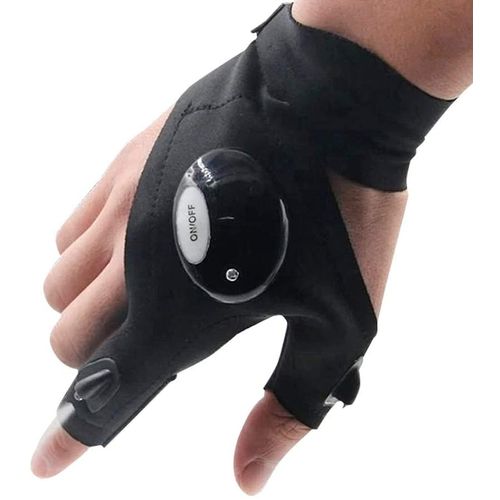 Gants LED, Gants avec Lumière LED Étanche 1 Paire Gants de Lampe de Poche LED  Gants de Pêche Extérieur Gants de Travail Noirs LED Gloves pour Cadeau de  Fête des Pères Pêche