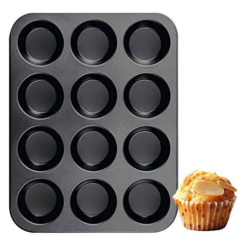 Sans Marque 2x Moule à muffins pour 12 muffins, plaque à muffins