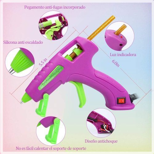 Huang Pistolet à coller pour enfants - 38 Bâtons de colles couleurs - 30 W  à prix pas cher