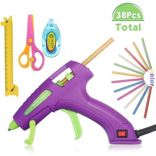 Huang Pistolet à coller pour enfants - 38 Bâtons de colles couleurs - 30 W  à prix pas cher