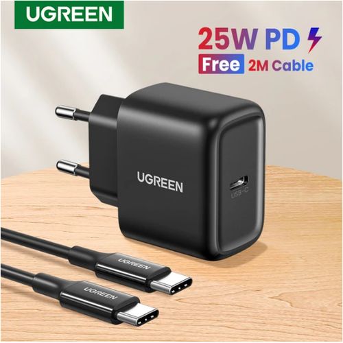 Ugreen Chargeur Rapide USB C 25W PD + Câble USB Type-C 2m - Compatible Galaxy  S23 Ultra à prix pas cher