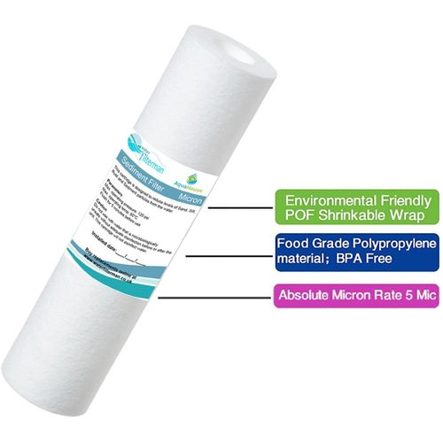 Filtration de l'eau 1 Micron 5 Microns cartouche de filtre de coton de  sédiments en PP - Chine Filtre de coton en PP, PP cartouche du filtre à  cartouche de filtre à sédiments