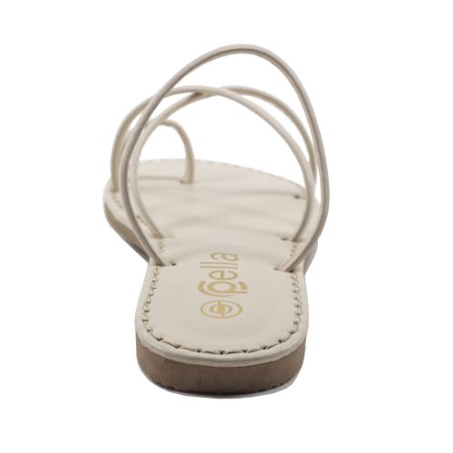 Slide  #7 LC Shoes+ - Claquette LC P4 Beige - Bretelles Croisées - Plateforme - Pour Femme