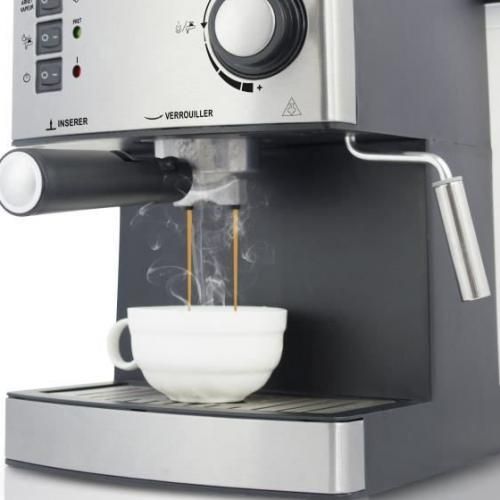Machine expresso acier avec buse vapeur cappuccino 1,6 L - Garantie 1