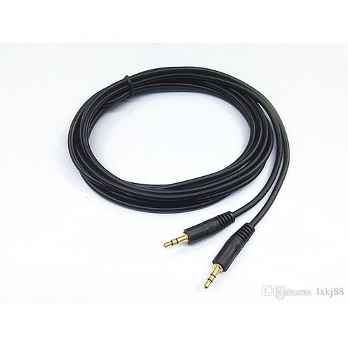 Câble audio Jack 3,5 mm Mâle/Mâle 1.5m - Noir