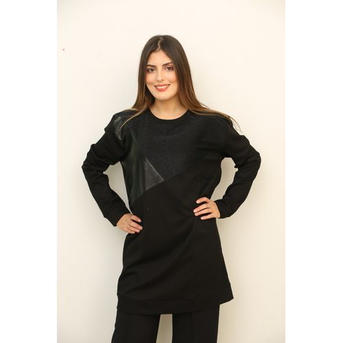 Sans Marque Pull Femme - pull robe - Sweatshirt - Noir à prix pas