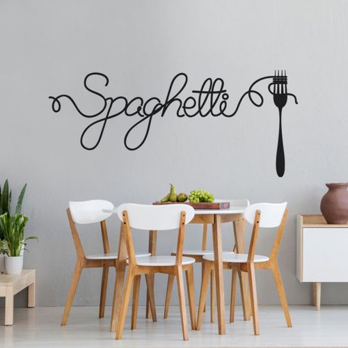 artzy Sticker cuisine spaghetti - 57*133 cm - NOIR à prix pas cher