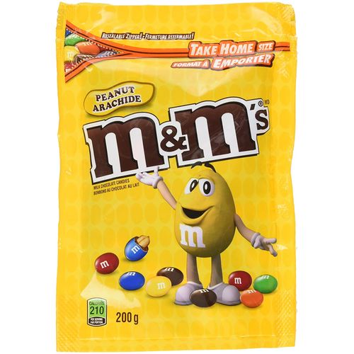 M&M's Bonbons chocolat au lait et cacahuètes peanut - 200g prix