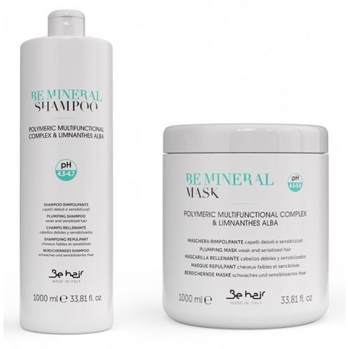 Be Hair Pack Shampoing Be Minirale Cheveux Faible Sensibilisés 1000ml + Mask 1000ml image 0