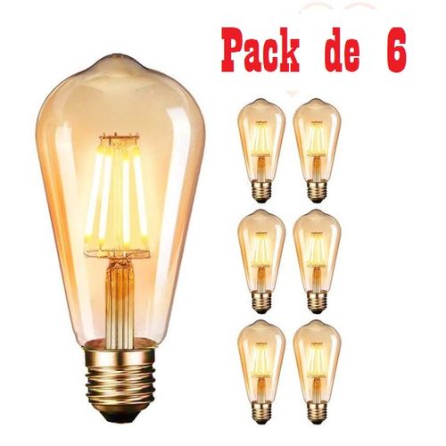 1 PacK BOBO-NU 4W Edison Rétro Ampoule Antique Lampe Jaune chaud Ambre Ampoule Vintage Idéal pour la nostalgie et léclairage rétro 2300K, 360-403LM 