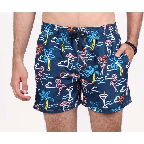 Your Style Short de plage - Homme - Imprimé - Noir à prix pas cher