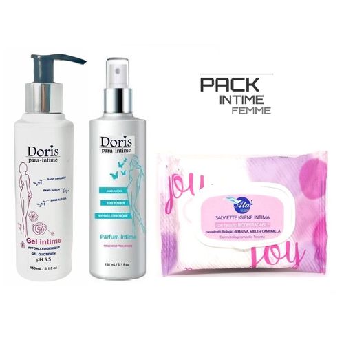 Doris Pack Soin Intime - Lingette Hygiéne + Parfum + Gel 150 ml à prix pas  cher