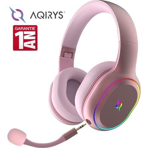 AQIRYS Micro Casque Headset Gamer - Lyra Pink - Double Mode - RGB à prix  pas cher