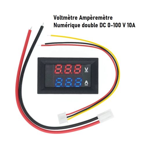 Arduino Voltmètre Ampèremètre Numérique double DC 0-100 V 10A à