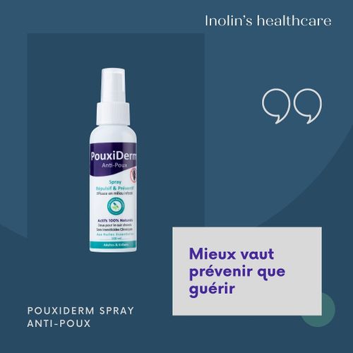 PouxiDerm Spray Anti-Poux Répulsif & Préventif 100ML 