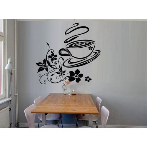 Acheter Accueil Cuisine Restaurant Café Thé Sticker Mural Tasses À Café  Autocollant Décoration Murale