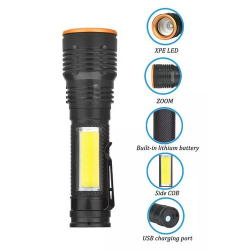 Slide  #1 power light Mini Torche LED Rechargeable USB avec LED COB Latérale pour Lampe de Bureau