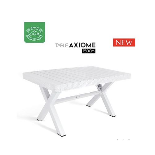 Sotufab Table - Plastique Axiome - Rectangulaire - Blanc - 150x90 cm image 0