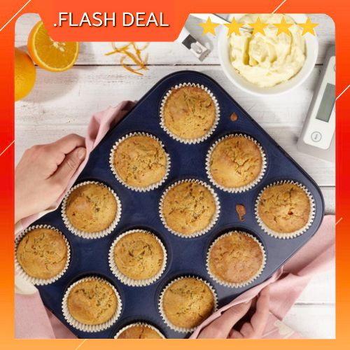 Sans Marque Moule cake - Muffins Cupcakes - 12 trous - Anti