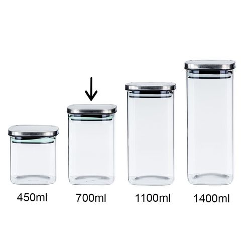 Balsa 1 boite de rangement en verre avec couvercle en bois 700ml -Bocal en  verre - Pot à prix pas cher