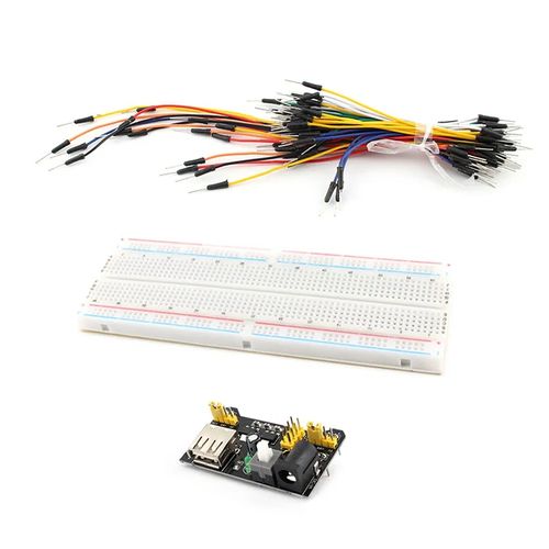 Arduino Kit électronique - Plaque d'essai 830 Points + Module  d'alimentation 3,3V/5V + 65 fils Mâle - Mâle à prix pas cher