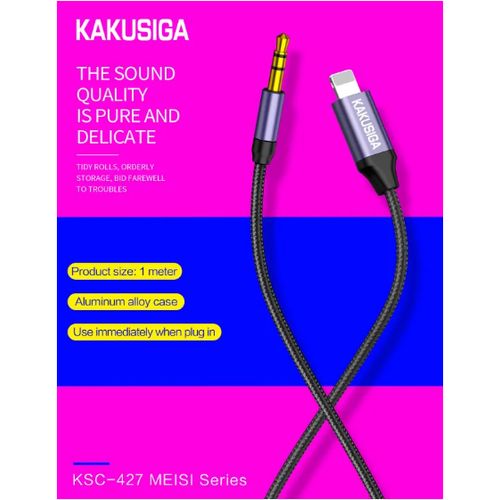 Kakusiga Câble audio Type C vers mini Jack 3.5 mm Mâle - Câble