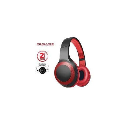 Promate Casque Micro Bluetooth - Musique & Appels - Rouge - DeepBASS à prix  pas cher