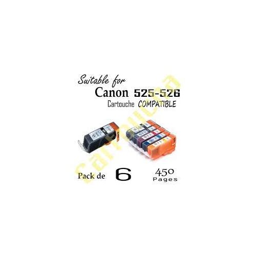 Cartouche d'encre PGI-525 CLI-526 pour Canon PIXMA - CANON - Pack