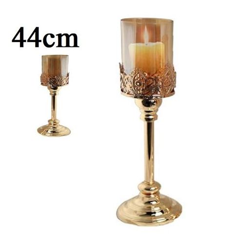 Métal Bougie Chandelier, 3 Pièces Élégant Bougeoir avec 3 Bougies