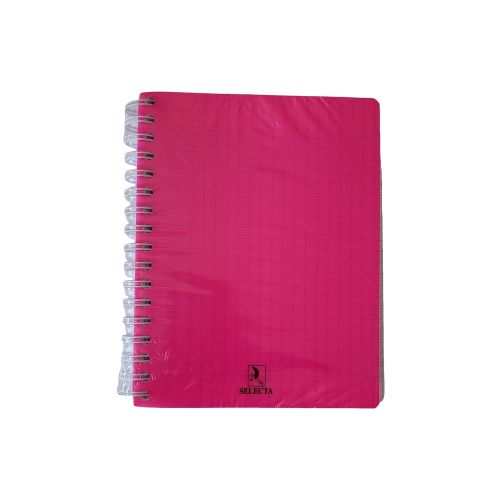 Selecta Cahier wireo 100p 80g petit format rose fluo à prix pas