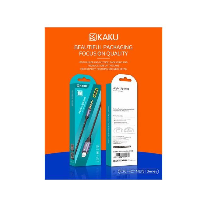 Slide  #7 Kakusiga Câble audio lightning vers mini Jack 3.5 mm Mâle - Câble auxiliaire de voiture pour iPhone