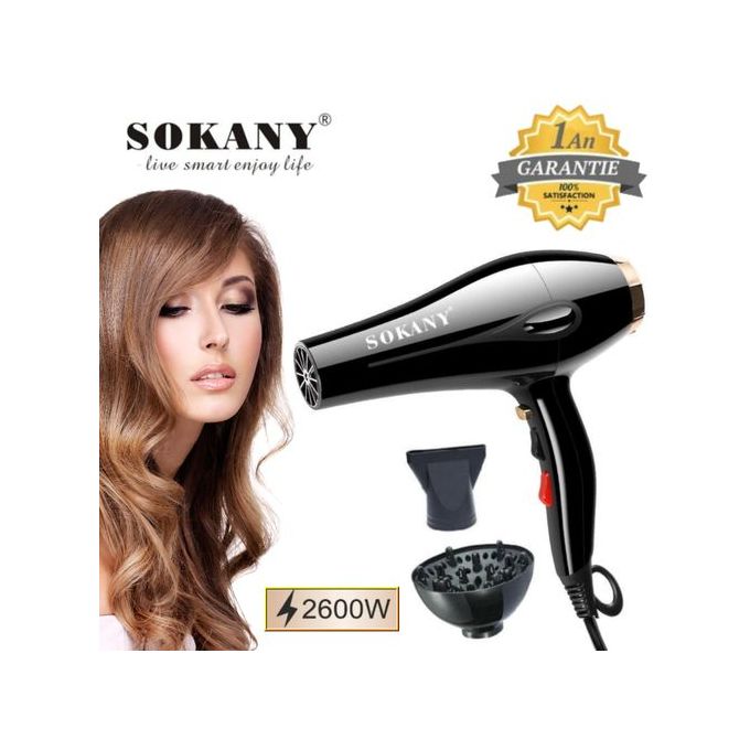 Sokany Sèche-cheveux PRO avec concentrateur & diffuseur 2600W - SK-2213 - garantie 1 an image 0