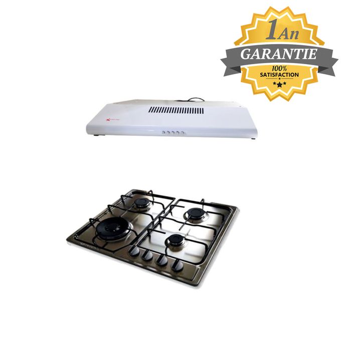 Pack Encastrable Inox STARONE : Four Electrique + Plaque 4Feux + Ho