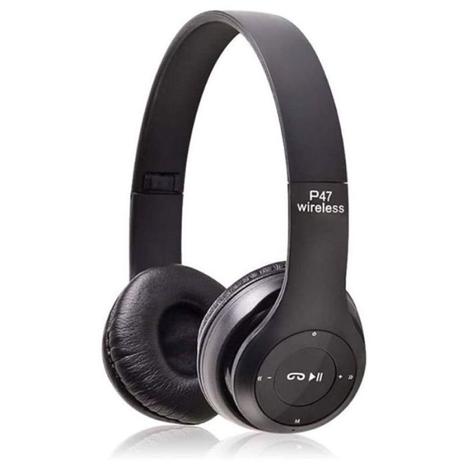 Generic Casque Bluetooth - MP3 - P47 - Noir à prix pas cher