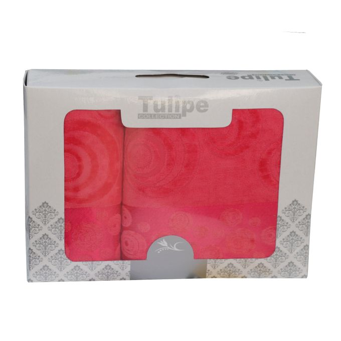 Tulipe Set de 2 Serviettes De Plage - RF205 - Rose - 140*70 cm - 90*50 cm image 0