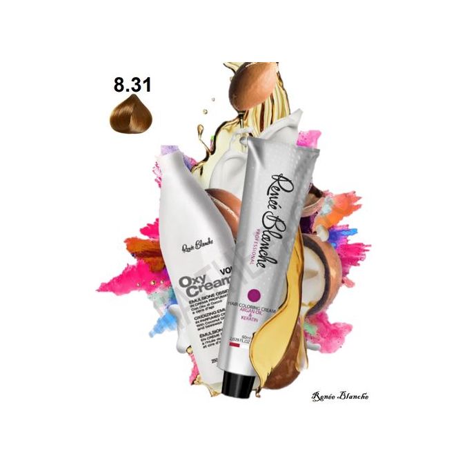 Renee Banche Coloration Cheveux Blond Clair Beige 8.31 + Crème Oxydante Offerte image 0