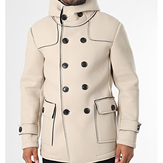 NEXT EDGE Manteau à Capuche Pour Homme-Gris à prix pas cher