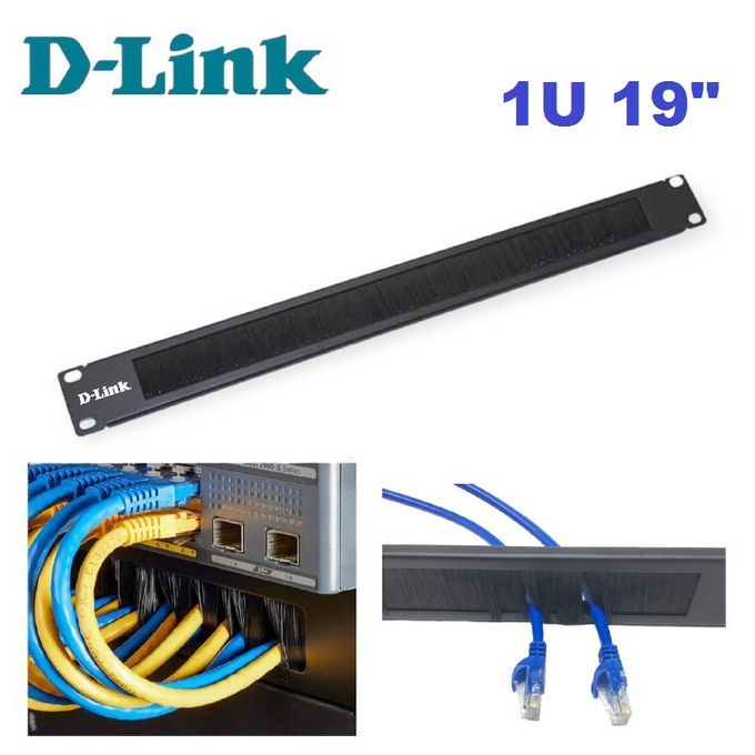 D-Link Guide cable Rackable - Barre de panneau de rangement de câbles à  brosse 1U 19 à prix pas cher