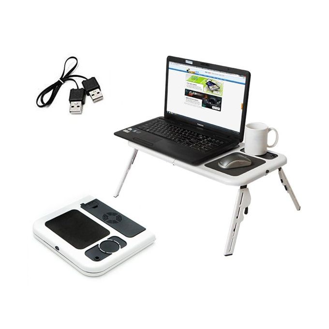 Table de PC Portable Réglable avec Ventilateur de Refroidissement Intégré  usb - Meshago Niger