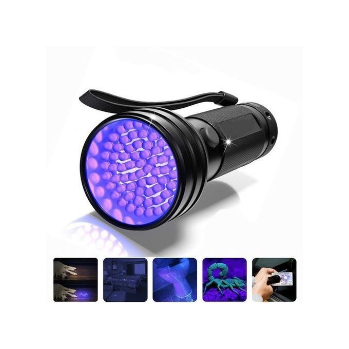 Lampe torche à 51 Led ultra violet - Détecteur de scorpion, monnaie contrefaite image 0