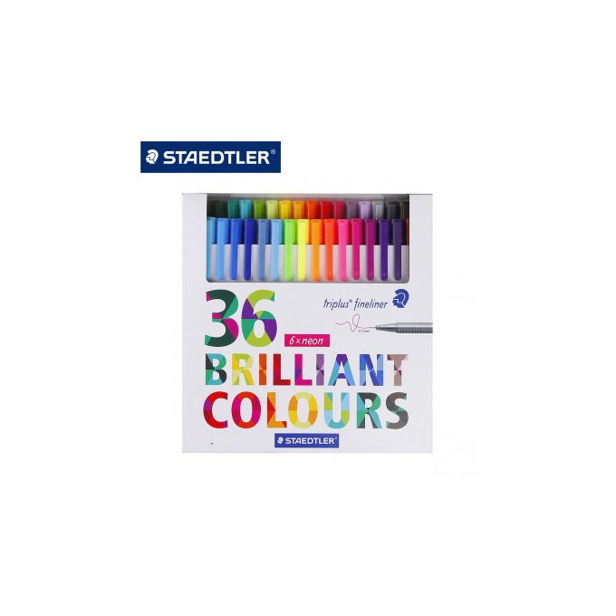 STAEDTLER Fineliner triplus BRILLIANT COLOURS, étui de 10 - Stylo