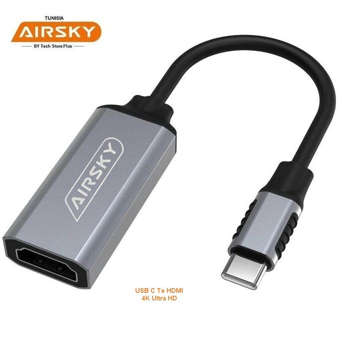 DIFCUL Adaptateur USB C vers HDMI - convertisseur USB de Type C Femelle vers  HDMI mâle 4K @